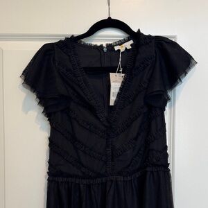 Boden Black Ruffled Dress